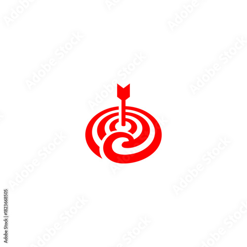 A precise bullseye target forming a unique letter monogram logo. Perfect for marketing agencies, focus-based brands, analytics companies, strategy firms, and modern identity visuals.
