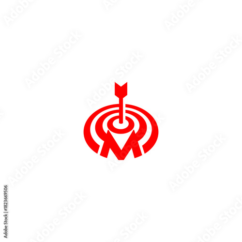 A precise bullseye target forming a unique letter monogram logo. Perfect for marketing agencies, focus-based brands, analytics companies, strategy firms, and modern identity visuals.