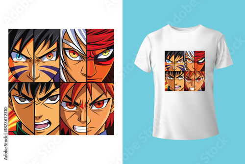 Stylized logo with anime and manga characters. Male character guy in black and white, female character girl in color, separated by 'X' sign.