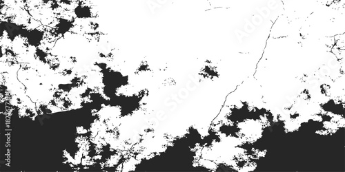 Grunge black background texture with abstract ink splashes design pattern