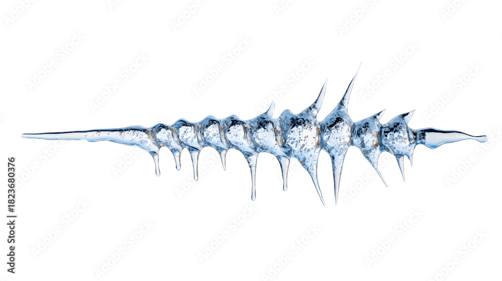 Naklejka premium Icicle formation, dripping melt