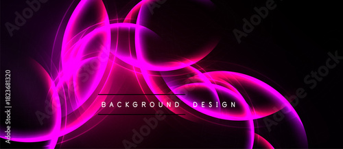 Abstract pink swirls over dark background. Modern design element, suitable for digital projects or presentations. Simple, elegant.
