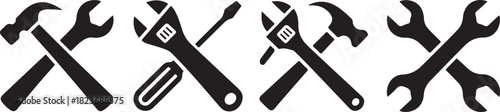 Tool icon set. turnscrew tools icon. Instrument collection. Vector illustration 