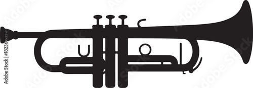 Trumpet silhouette vector icon