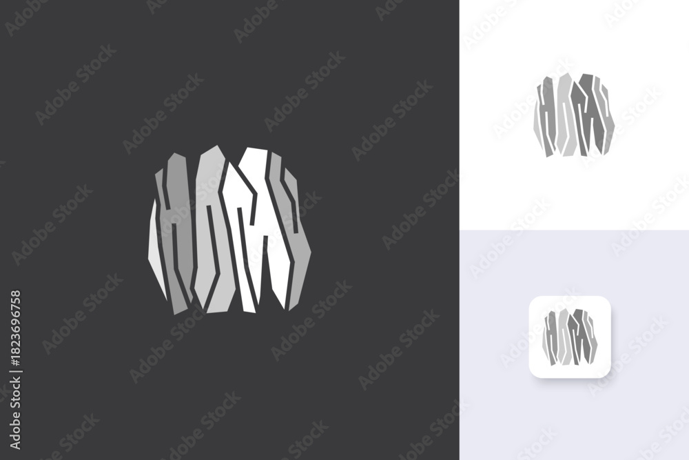 Fototapeta premium stone logo design vector template