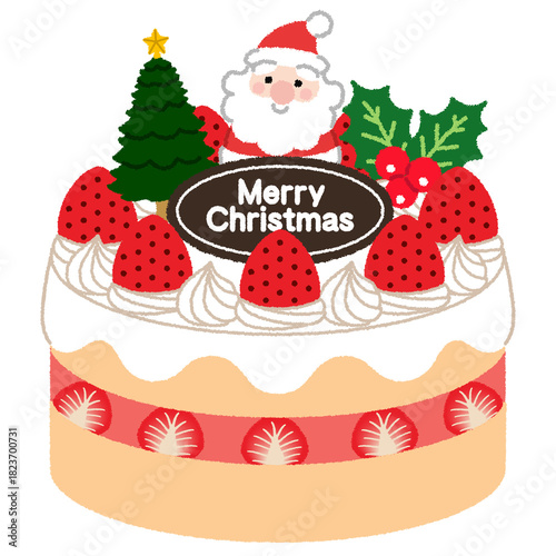 クリスマスケーキのイラスト