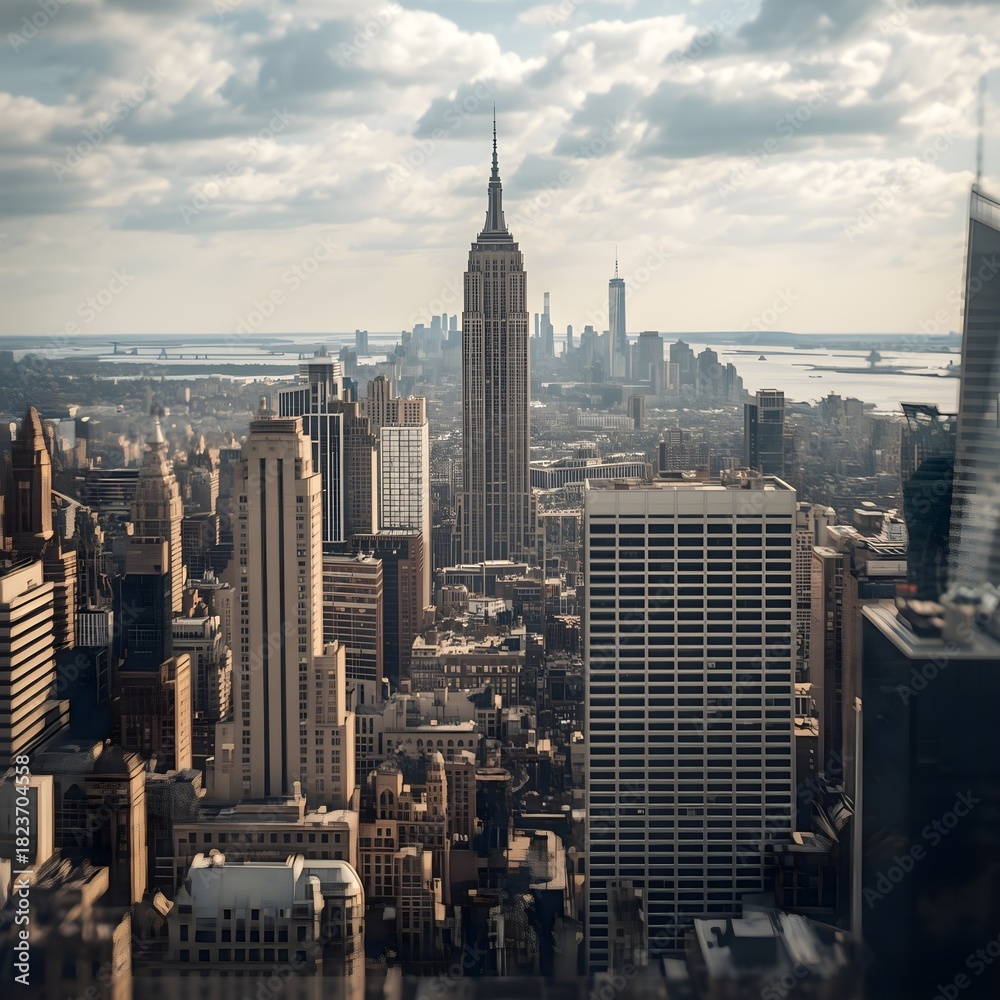 Naklejka premium new york city skyline