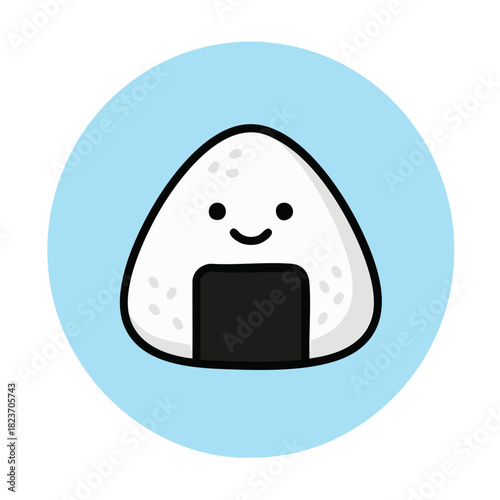 Onigiri Rice Ball (おにぎり)

A cute flat vector illustration of a classic onigiri with seaweed wrap and subtle texture.