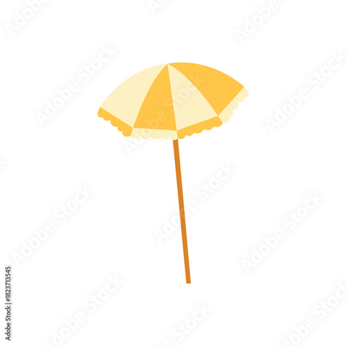 beach umbrella parasol summer holiday sea ocean vacation emoji symbol sign icon vector illustration isolated flat