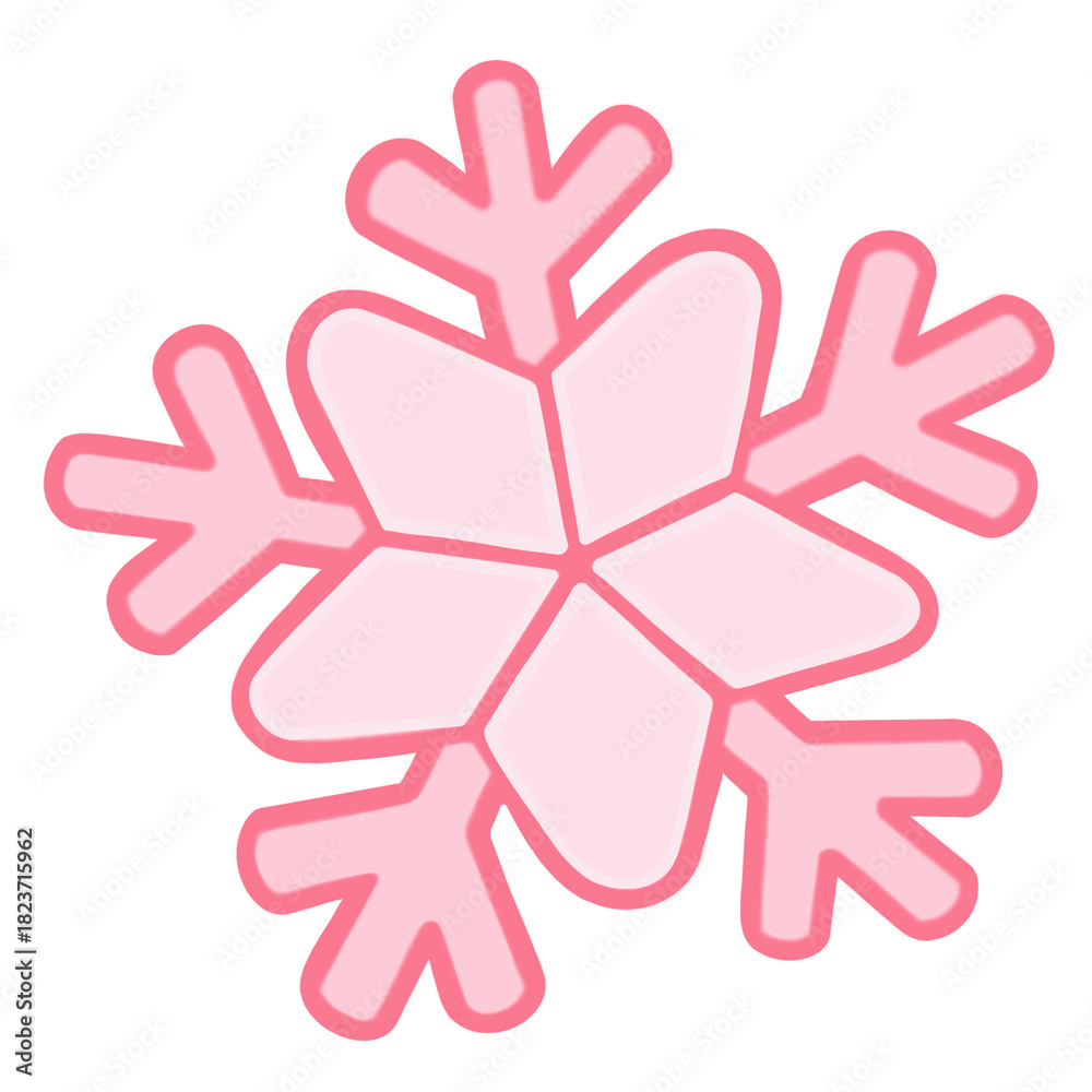 Obraz premium Pink Snowflake Elements
