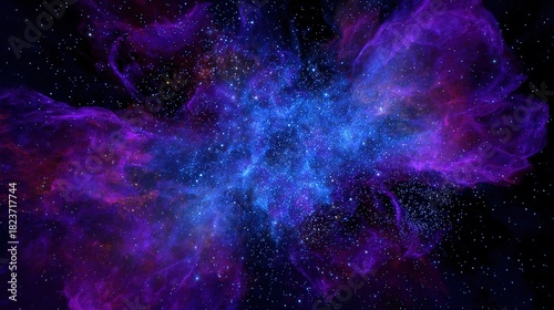 Breathtaking Cosmic Nebula with Dynamic Particle Effects – Vivid Interstellar Gas, Glimmering Stardust, and Swirling Luminescent Particles that Bring Otherworldly Depth to Space-Themed Creations.