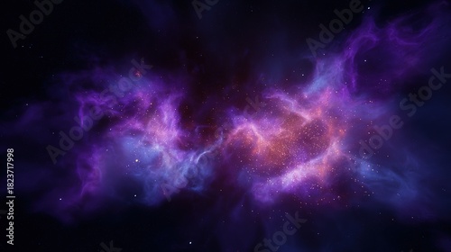 Breathtaking Cosmic Nebula with Dynamic Particle Effects – Vivid Interstellar Gas, Glimmering Stardust, and Swirling Luminescent Particles that Bring Otherworldly Depth to Space-Themed Creations.