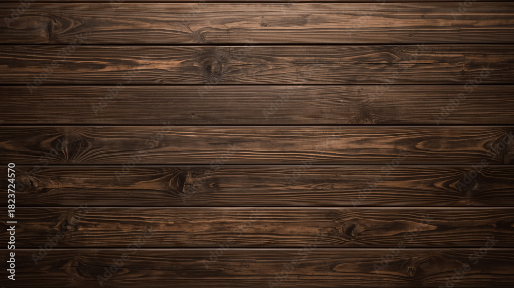 Naklejka premium Dark brown wood plank background texture for furniture and interior design