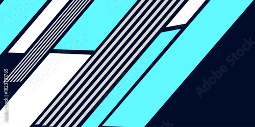 Abstract blue banner design vector, dynamic sporty horizontal background template for media promotion or web banner. vector illustration