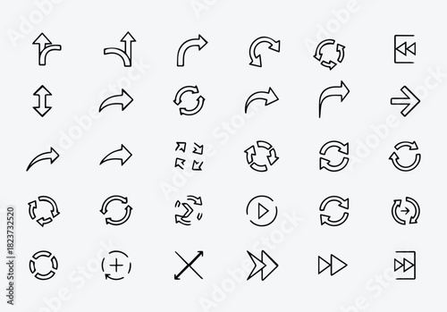 Professional Arrow Symbols Icon Set