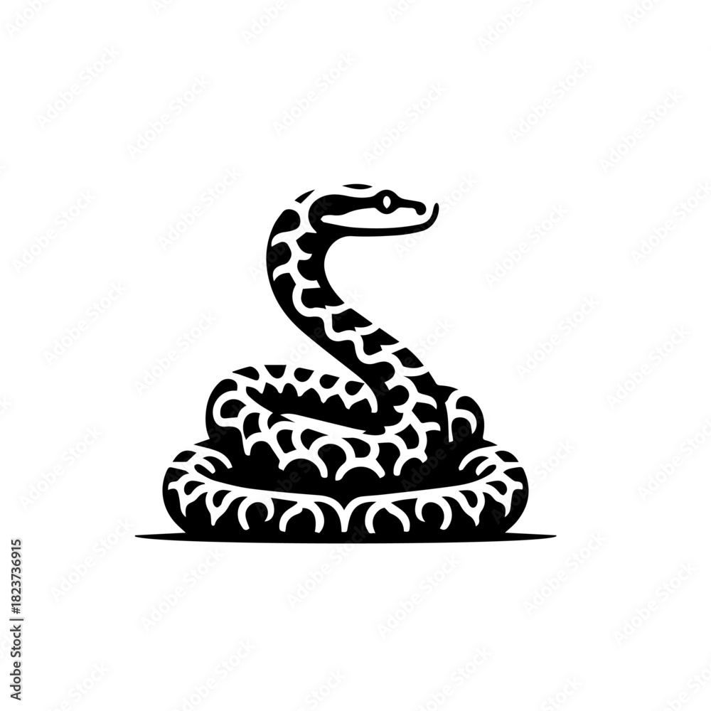 Fototapeta premium Gaboon Viper Snake Vector Illustration Artwork