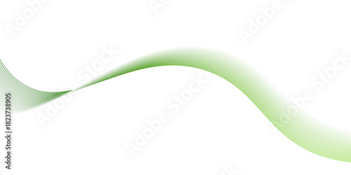 Abstract green wave design with a smooth line pattern illustration, abstract line pattern texture background,  Suit for poster, cover, banner, brochure Vector Illustration,