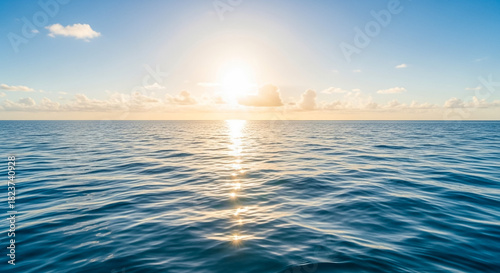 Fototapeta Naklejka Na Ścianę i Meble -  Ocean sea water sunshine horizon seascape sky blue travel nature background