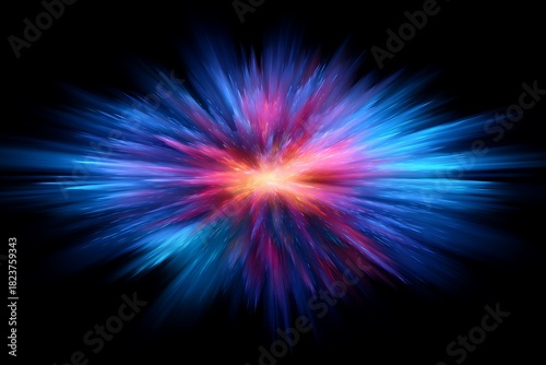 Abstract artistic background with a splash of colored powder