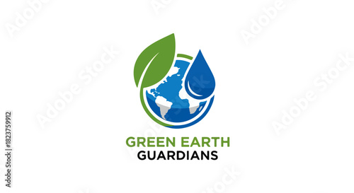 Nature Conservation Plant Logo – Tree Planting, Eco Green Movement, Environmental Care Emblem