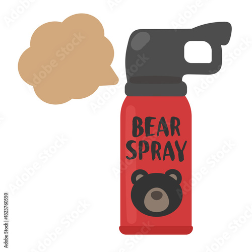 クマ撃退スプレー　噴射　イラスト