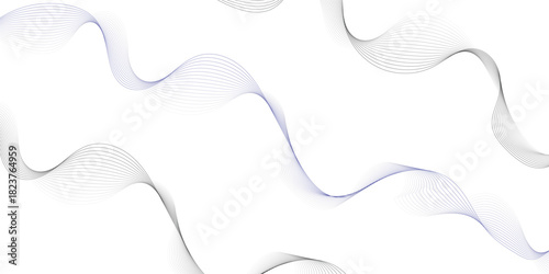 Abstract wave element for design. Digital frequency track equalizer. Stylized line art background. Vector illustration. Wave with lines created using blend tool.	