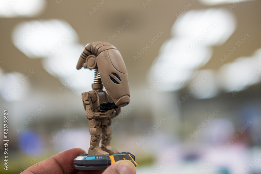 Naklejka premium Bangkok, Thailand - November 26, 2025 : Pop Mart Star Wars bobblehead toy box