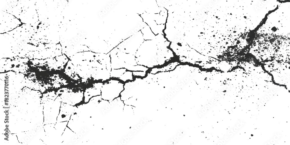 Obraz premium Grunge Abstract Dirty Texture Background in Black and White with Rough Distressed Scratches, Vintage Paint Wall Effects, and Retro Cracked Surface Overlay Pattern.