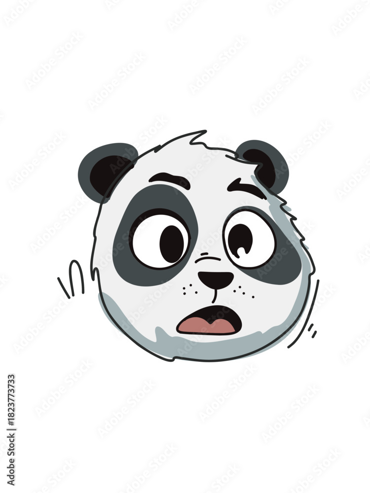 Fototapeta premium cute panda portrait in children style