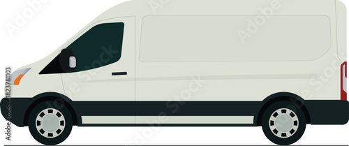 Transit van flat side view