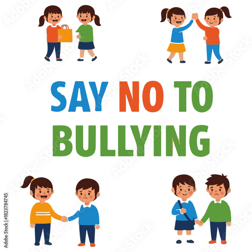 Say No to Bullying: Promoting a Safe, Inclusive, and Kind School Environment Through Friendship, Respect, and Positive Social Interaction for Children's Mental Health and Well-being.