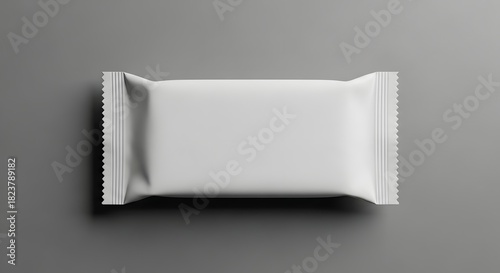 Blank white wrapper mockup food snack candy or bar packaging template
