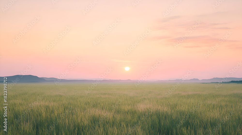 Obraz premium sunrise over the field