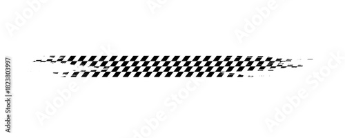 Race flags or checkerboard background. Chess game or rally sport car competition wallpaper. Tilted black and white squares pattern. Banner with checkered texture. Vector flat illustration