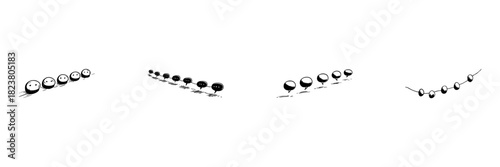 Chat Bubble And Face Expression Doodle Sketch Set. Communication And Emotion Representation In Hand Drawn Style Collection. Social Interaction And Messaging. Hand Drawn Isolated Vector Illustration