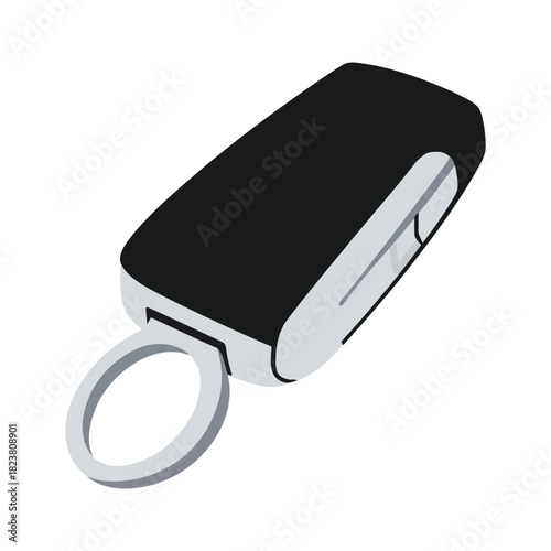 Premium Black Car Key Fob Modern Style