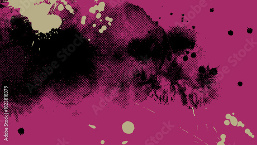 Abstract ink blob, grunge art. Paint stroke texture in marble style. Wallpaper design. Hand drawn halfton watercolor illustration. Fashion brand, music label, poster design