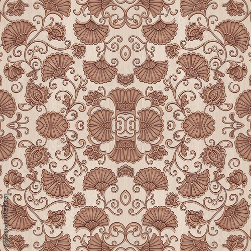 Wallpaper Mural “Seamless Floral Pattern Collection – Vintage Botanical, Paper-Cut, Folk Art, Geometric & Modern Flower Designs” Torontodigital.ca