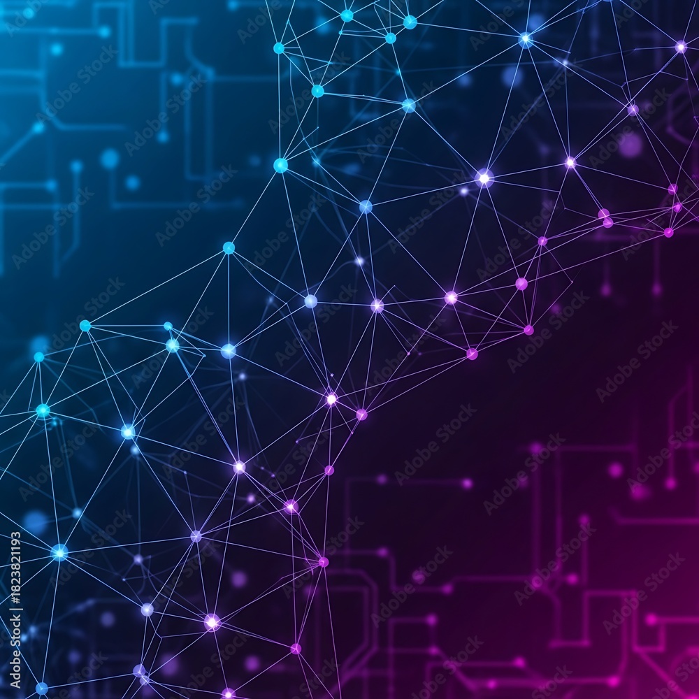 Obraz premium Interconnected Network - A Modern Technology and Communication Concept.