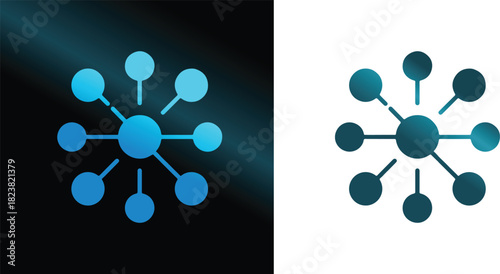 Neural network nodes icon
