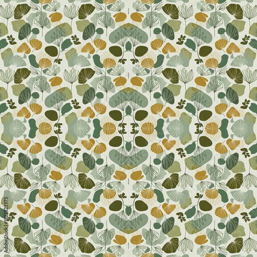 Wallpaper Mural “Seamless Floral Pattern Collection – Vintage Botanical, Paper-Cut, Folk Art, Geometric & Modern Flower Designs” Torontodigital.ca