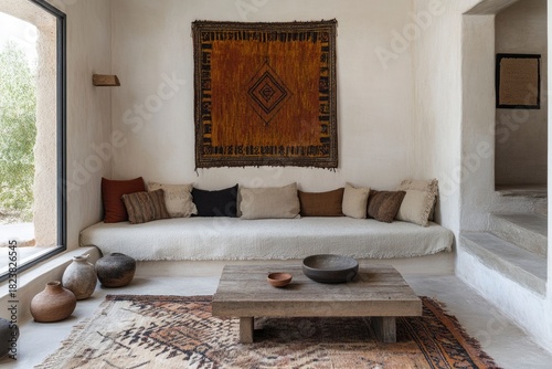Eclectic bohemian design with global textiles and natural elements