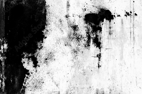 Wallpaper Mural Abstract grunge black distressed texture isolated on white or transparent PNG background. Perfect for overlays, vintage effects, digital designs, and creative artwork. Torontodigital.ca