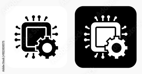 Ai Engine black and white icon