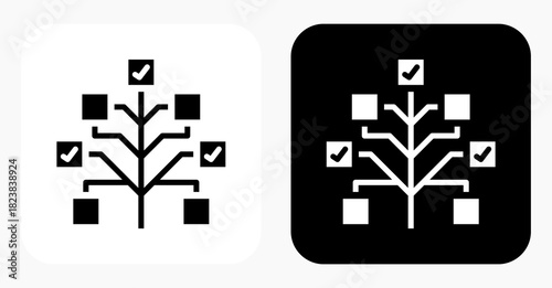 Rule Automation black and white icon