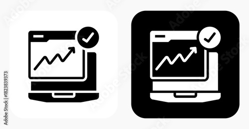 System Monitoring black and white icon