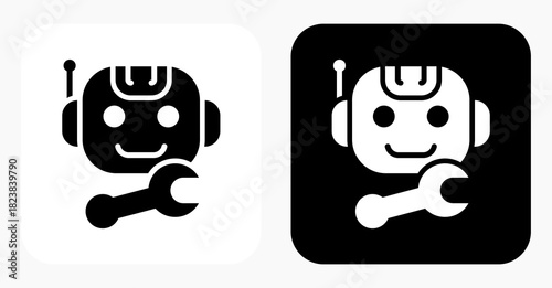 Operation Bot black and white icon