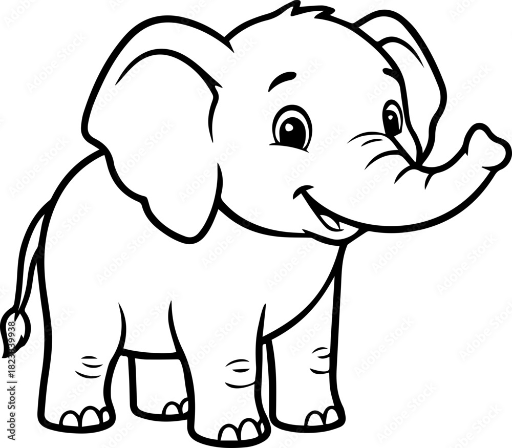Obraz premium animals outline character drawing for colouring black and white animal silhouette 