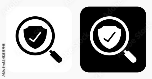 Security Scan black and white icon