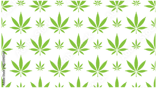 Cannabis leaf seamless pattern